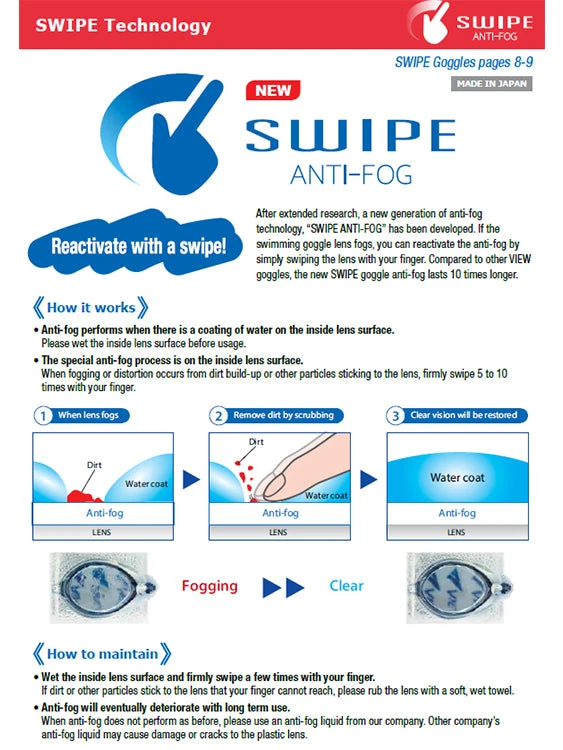 View Blade Orca Swipe Anti-Fog Swimming Goggles 6 View Blade Orca Swipe Anti-Fog Swimming Goggles